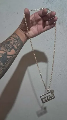 CORDAO DE PRATA BANHADO A OURO 925