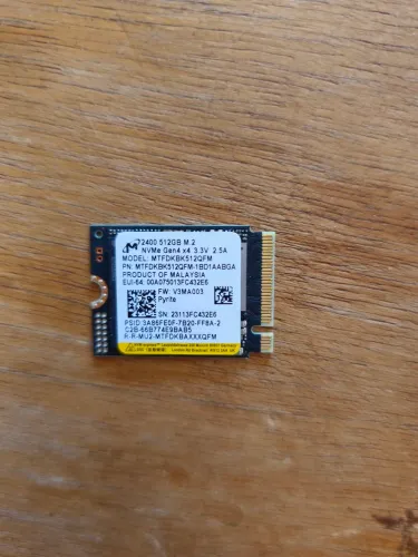 SSD 512gb M.2 NVMe PCIe Gen4 x4 (formato 2230)