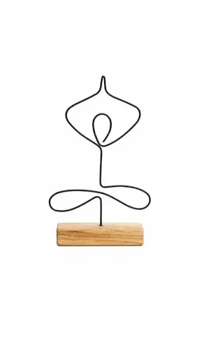 Escultura Minimalista Yoga Decoração