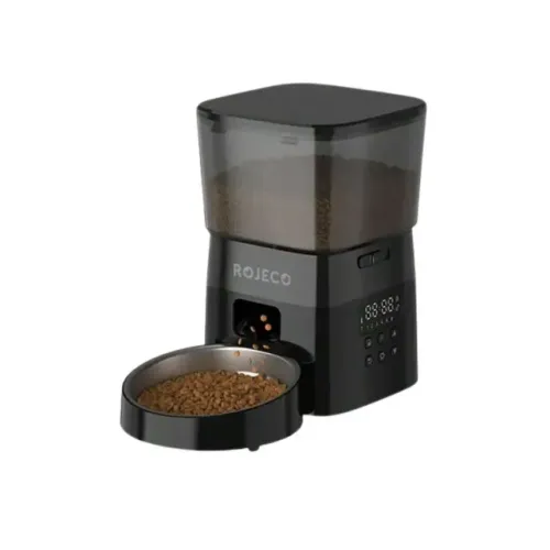 Rojoeco alimentador automático para animais de estimação.