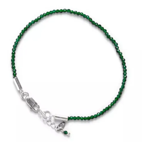 Pulseira pedra natural espinélio esmeralda