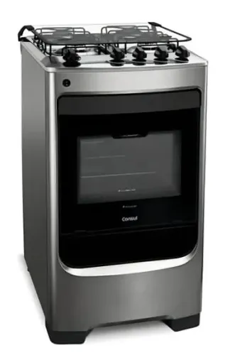 Fogão Consul inox 4 bocas com mesa de vidro - lindo e conservado