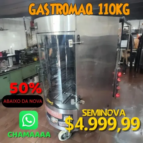 Maquina de Assar Gastromaq 110 Quilos Seminova Assador Multiuso Frangueira Galeteira Em Sp