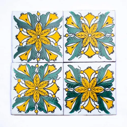 2 Kits de azulejos decorativos talavera pintados à mão 10 cm x 10 cm
