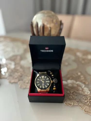 Relógio Masculino Technos Golf 2115tt 4p 45mm Aço Dourado Dourado