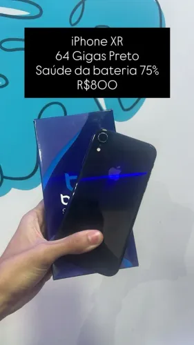 Seminovo: iPhone XR 64GB Preto - Bateria 75% | Loja Fisica