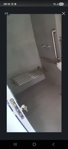 Cadeira de banho articulada aço inox nova