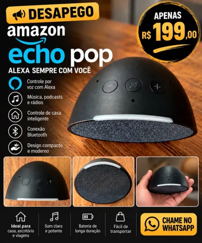 Amazon Echo Pop com Alexa | 1ª Geração | Excelente Estado |