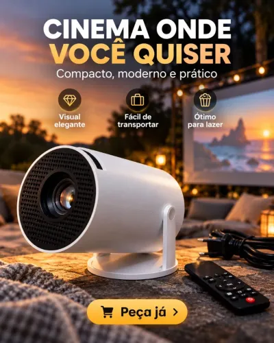 Mini projetor smart portátil
