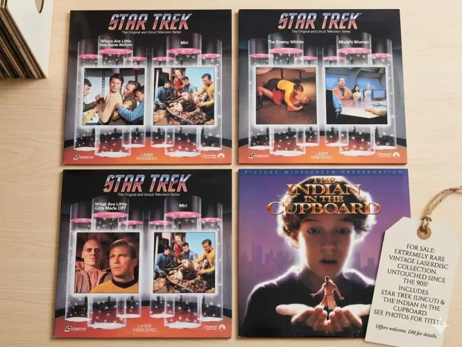  LaserDiscs Star Trek (Série Clássica) + A Chave Mágica (4 unidades)