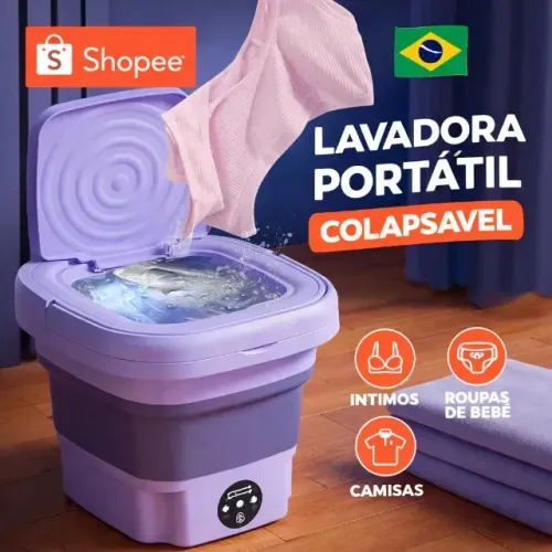 Mini Máquina de Lavar Portátil - Prática e Econômica