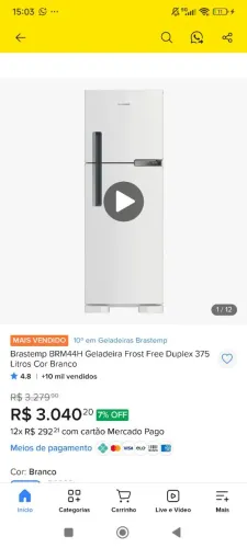Geladeira Brastemp Frost free