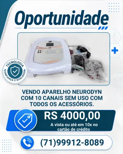 Vendo aparelho NEURODYN com 10 canais sem uso