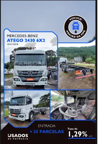 MERCEDES-BENZ ATEGO 2430 6X2, ANO 2017/2018
