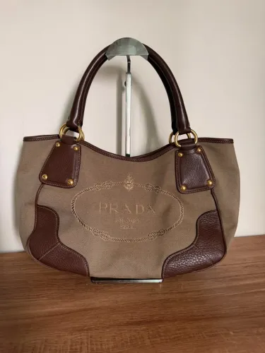 bolsa tote prada canapa vintage