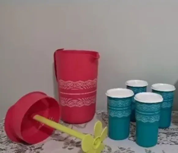 Jogo de Jarra Renda Tupperware. 