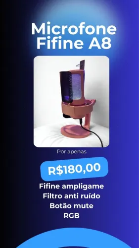 Microfone Fifine A8 Ampligame