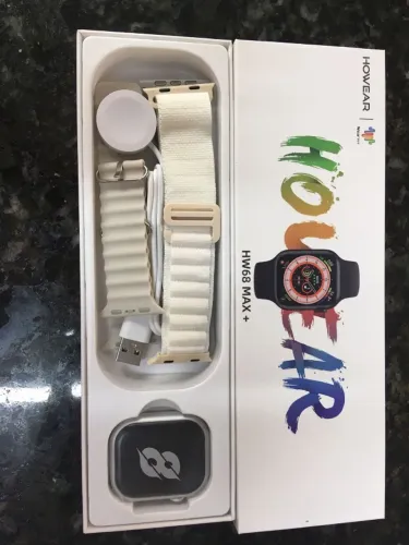 Relógio Smartwatch Howear HW68 MAX+ com 2 Pulseiras - Nude