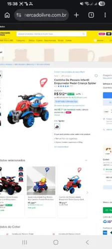 Carrinho De Passeio Infantil Empurrador Pedal Criança