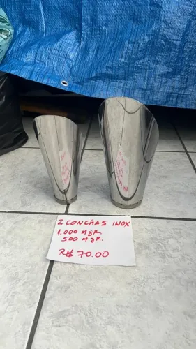 02 conchas de inox