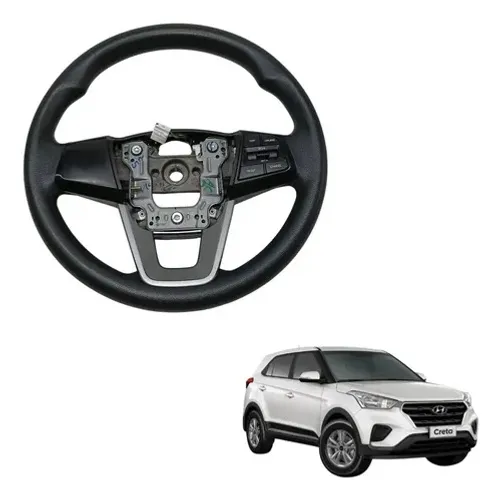 Volante De Direção Com Comandos Hyundai Creta 2018 2019 2020 Preto