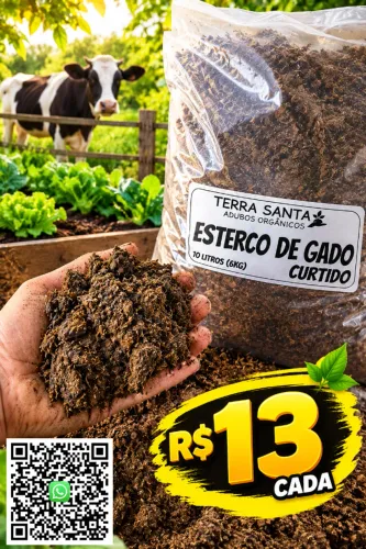 ESTERCO DE GADO CURTIDO, FORTALEÇA SUAS PLANTAS!