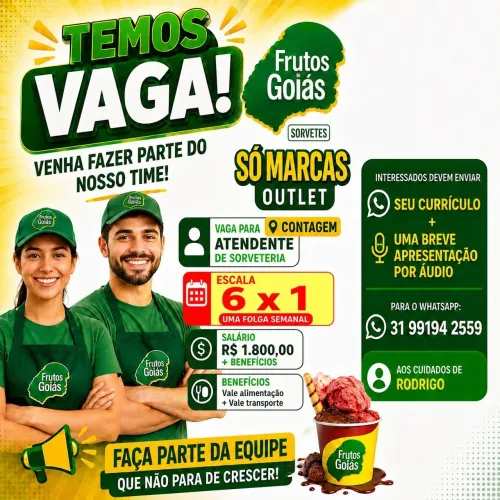 Atendente Sorveteria Cafeteria - LEIA A DESCRIÇÃO