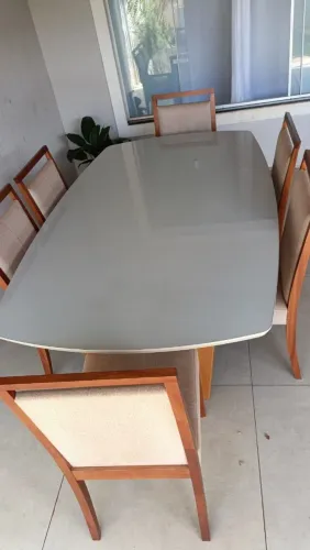 Mesa e Cadeiras Madeira Maciça
