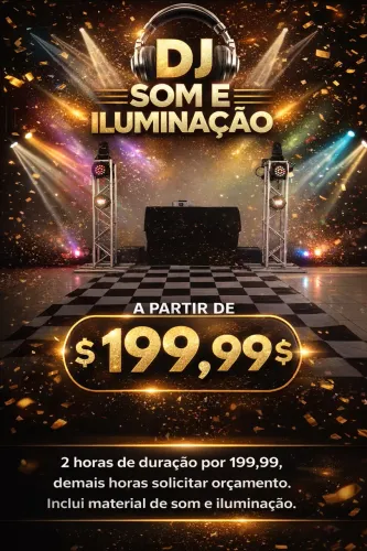 DJ SOM E ILUMINAÇÃO 199,99