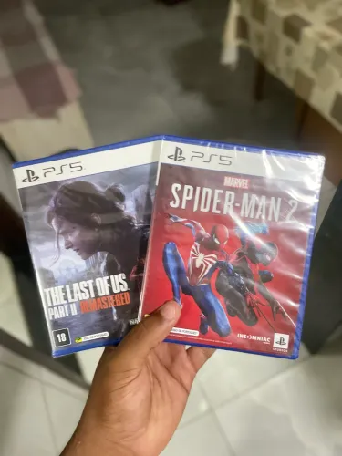Jogos de PS5 Spiderman 2 e The Last Of Us Pt 2