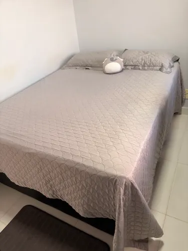 Box Ortobom e colchão Ortobom casal