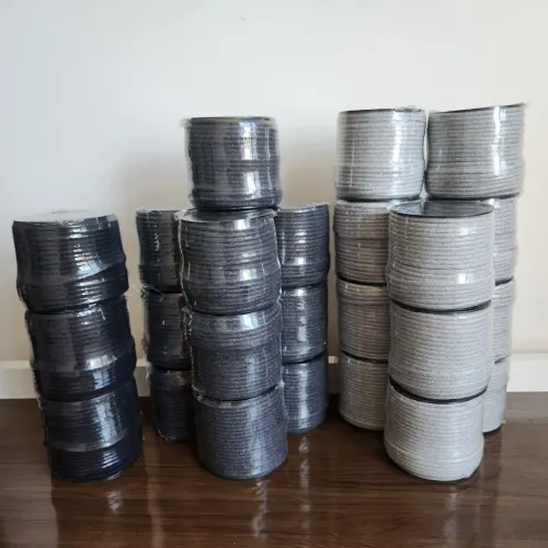 Rolo 50m Cordão de Algodão Cinza Preto 4mm - Macramê Artesanato - Valor Unitário
