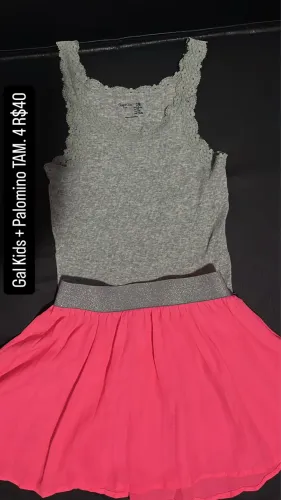 Lote 2 conjuntos TAM. 4 Guess + Palomino blusas e saias
