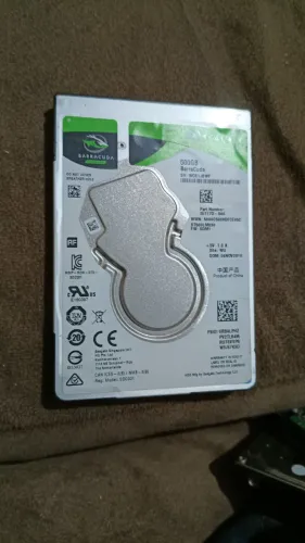 HD Segate Barracuda Mobile 500GB 2.5" 5400RPM Saudável e testado no CrystalDiskinfo