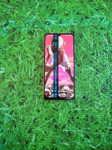 *Galaxy A04 64GB P/ PEÇA - Liga Normal - Tela Trincada + Faixa Azul*