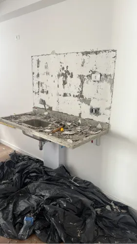 Pedra pia cozinha com Cuba