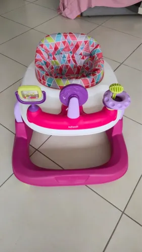 Andador Cosco Kids, Ziggy, 6 meses a 12kg, Rosa