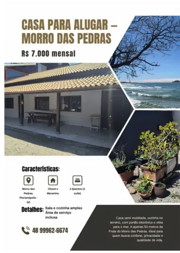 Alugo Casa com vista para o mar