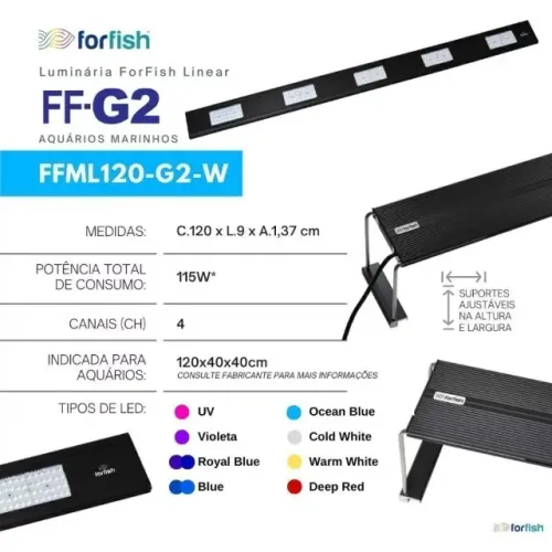 Luminária Marinha Forfish FF 120 G2 Linear (Usado)