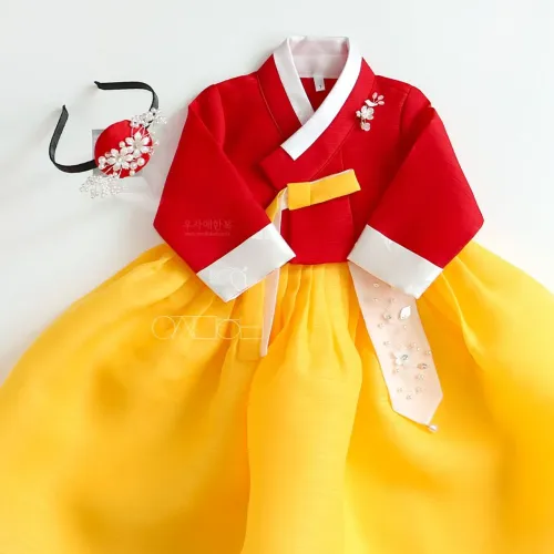 Hanbok traje tradicional coreano para Criança 2 - 3 ano