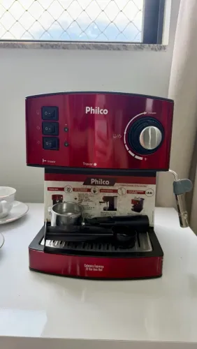 Cafeteira Expresso Philco 20 Bar Inox Red (Café em Pó e Cápsulas) - Excelente Estado!