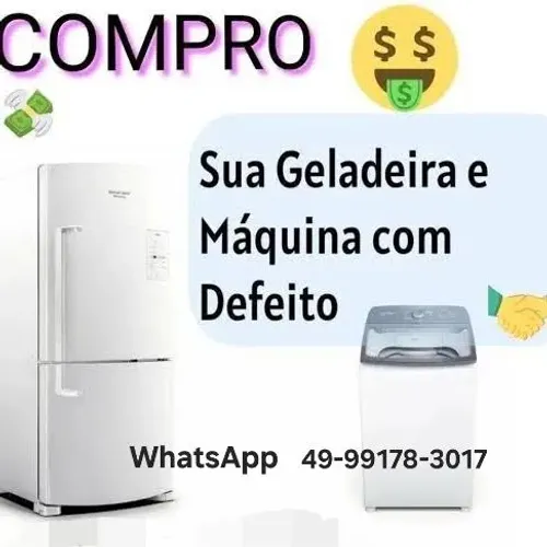 Compro máquinas de lavar e geladeiras com defeito
