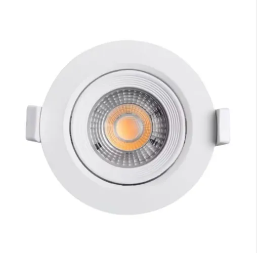 Kit 10 Luminária Led Spot 7W Redondo Embutido Branco Quente 3000k 