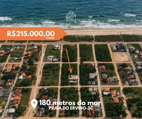 Terreno na Segunda Quadra do Mar na Praia do Ervino, SFS-SC