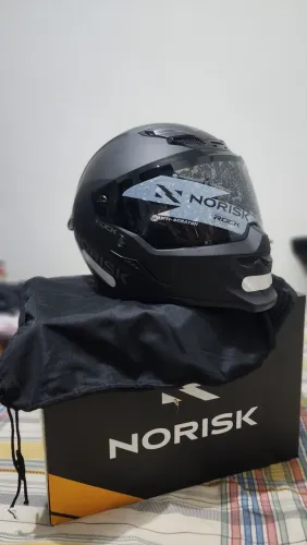CAPACETE NORISK ROCK MONOCOLOR PRETO FOSCO TAM.60/L