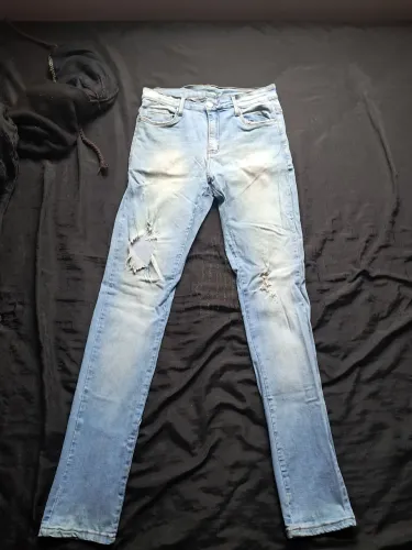 Calça jeans clara usada, tamanho 38