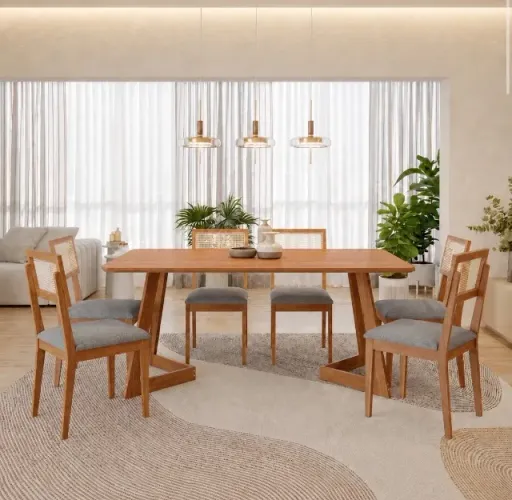 Conjunto de Jantar Solaris 6 Lugares