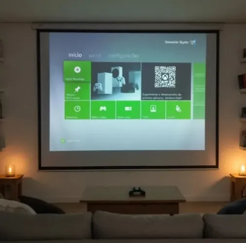 Tela de projeção retrátil  