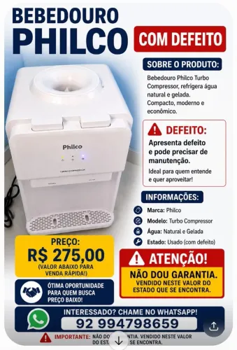 Bebedouro Philco 