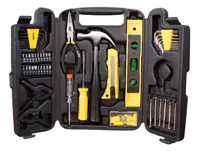 Kit de Ferramentas Completo 130 Peças Manutençao Residencial Com Maleta